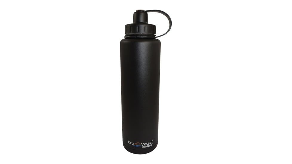 Eco Vessel Bigfoot Insulated Bottle, 45 Oz, Black, BIG1300BS
