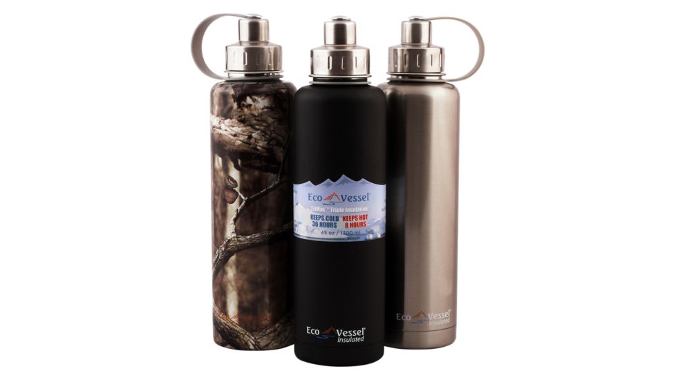 Eco Vessel BigFoot Triple Insulated Stainless Steel Bottle, Black, Regular, 599682