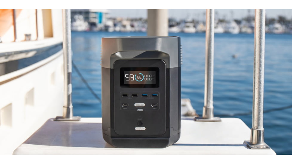 EcoFlow DELTA Portable Power Station, Gray &amp; Black, 50004055