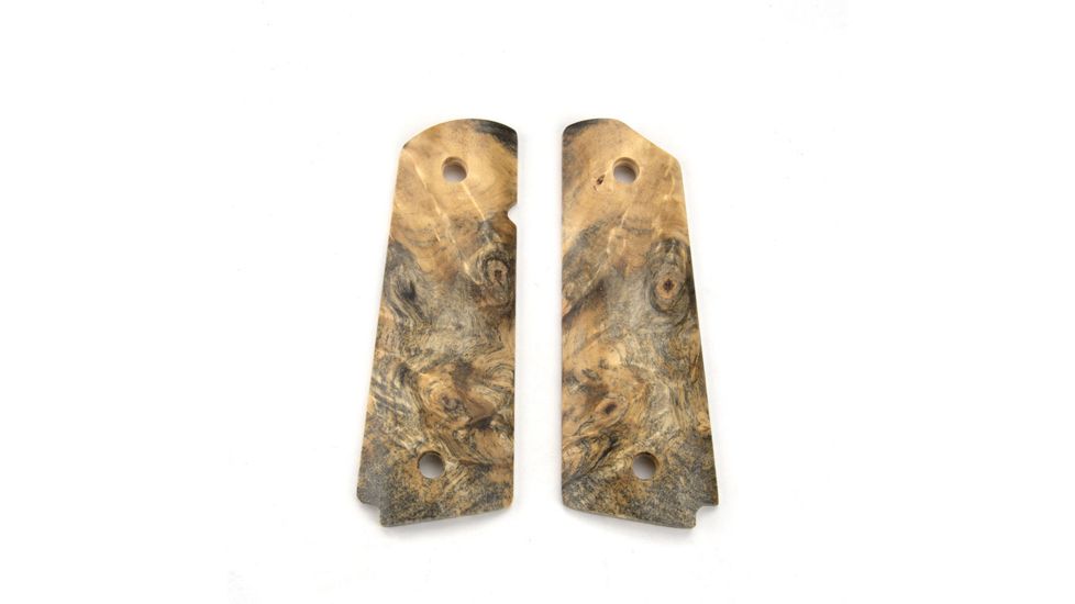 Ed Brown Products Bobtail Grip Bushing, 1911, Buckeye Burl, Pair 21, Burlwood, 45-BURL-21