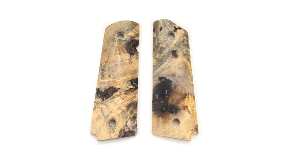 Ed Brown Products Bobtail Grip Bushing, 1911, Buckeye Burl, Pair 7, Burlwood, 45-BURL-7