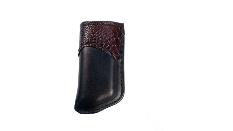 Ed Brown Products Magazine Pouch, Cowhide/Ostrich Leg, Black, HL-MAG-BLK
