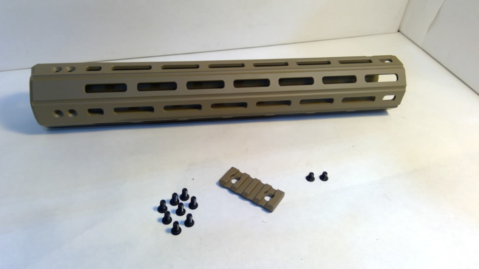 EDEMO Aero Precision AR15 12in Quantum M-LOK Handguard, FDE Cerakote, APRA400114C, EDEMO3