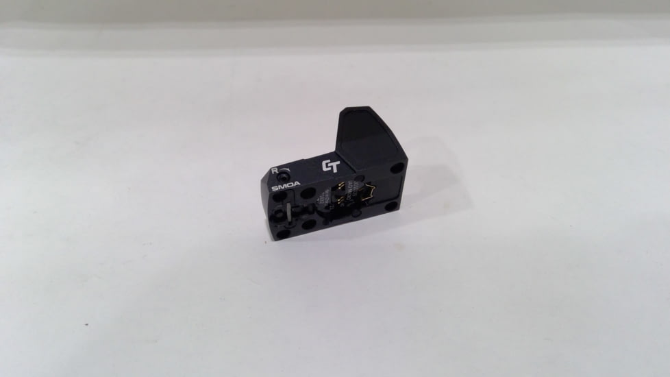 USED Crimson Trace CT-RAD Micro Reflex Green Dot Sight, 5 MOA Green Dot Reticle, Black, 01-3000018, EDEMO1, Used, Condition Like New, Inspect and Rebox