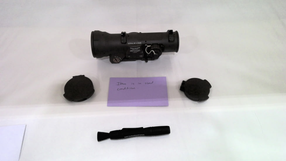 EDEMO Elcan SpecterDR Rifle Scope w/Integral A.R.M.S. Picatinny Mount, 1.5-6x7.62mm, CX5455 Ballistic Reticle, FDE, DFOV156-T2, EDEMO2