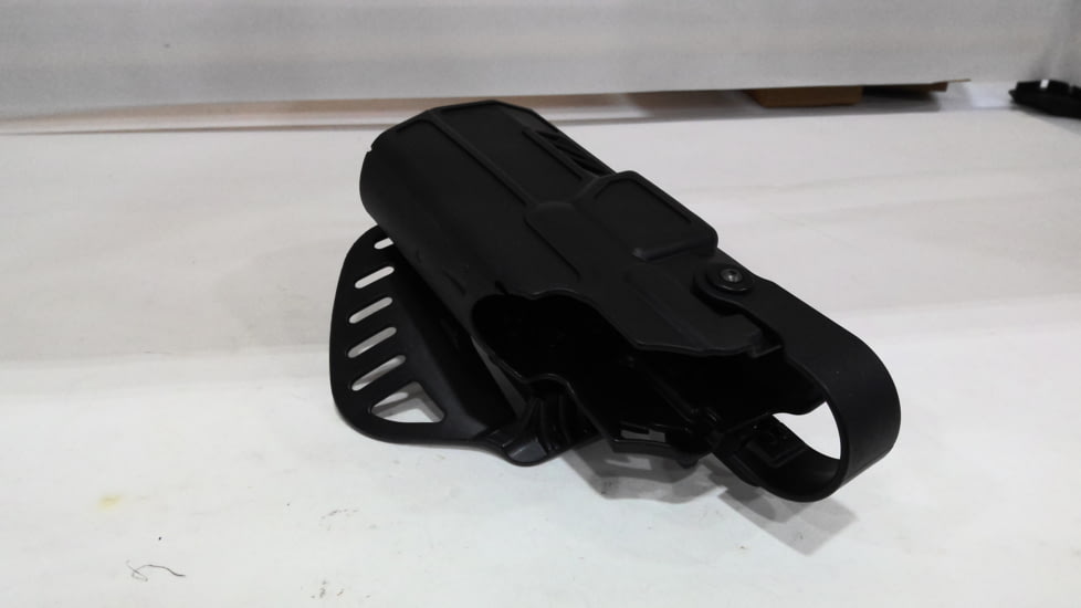 EDEMO Gould &amp; Goodrich TELR Duty Holster, Left Hand, Glock 19 Lb Ct Security Hood Paddle &amp; Belt Loop, Black, X5000-19H-5LH, EDEMO1
