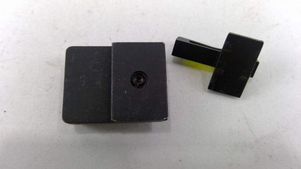 USED HiViz Litewave H3 Tritium/Litepipe Sight Set, HK VP9, HK VP9SK, HK VP40, HK45, HK45C, HK P30, HK P30L, Black, Green/Orange Litepipes w/ White Front Ring, HKN421, EDEMO1, Used, Condition Fair, Condition Fair, Used