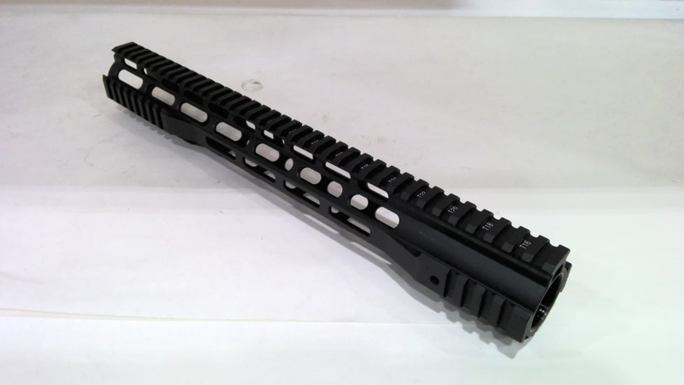 EDEMO JE Machine Tech 15in MLOK Free Float Handguard, Barrel Nut Included, Black, PS-223MLK15HBLK, EDEMO1