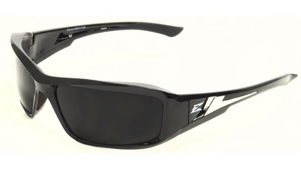 Brazeau Safety Glasses - Black Frame, Smoke Lens XB116
