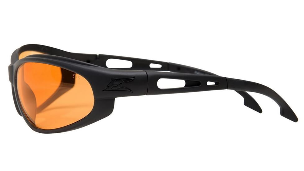 Edge Eyewear Falcon Safety Glasses - Black Frame, Tiger's Eye Lens SF610