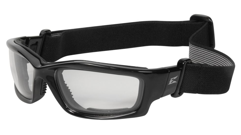 Edge Eyewear Kazbek Safety Glasses,Black Frame,Clear Vapor Shield Lens SK111-SP