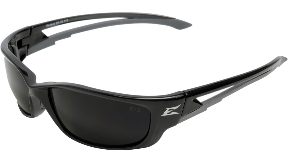 Edge Eyewear Kazbek Xl Safety Glasses Black Frame Smoke Lens Sk Xl116