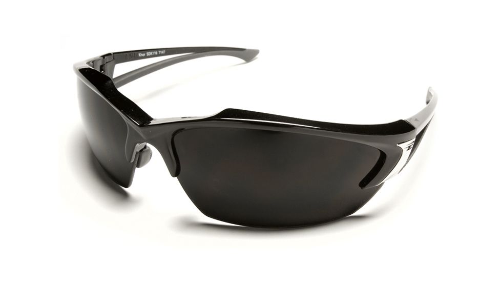 Edge Eyewear Khor Safety Glasses - Black Frame, Smoke Lens SDK116