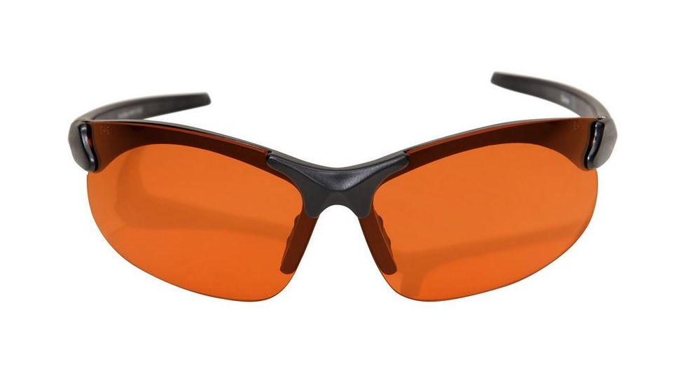 Edge Eyewear Sharp Edge Safety Glasses - Black Frame, Tiger's Eye Lens SSE610