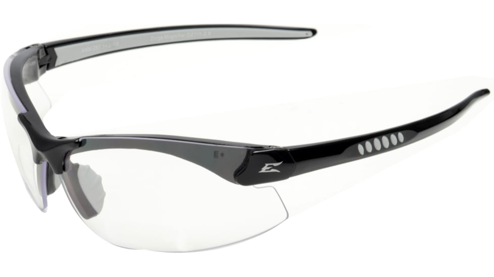Edge Eyewear Zorge Safety Glasses Black Frame Clear Lens Dz111