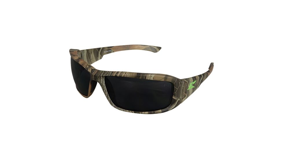 Edge Safety Brazeau with Green E Logo, Smoke Lens, Camouflage Frame, XB116CF-E3
