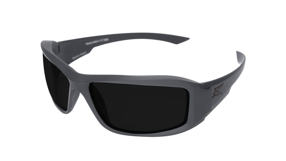 Edge Tactical Hamel Shooting Glasses , Gray Wolf Thin Temple &quot; Soft-Touch Gray Frame / Polarized Smoke Lenses, Smoke, One Size TXH726-TT