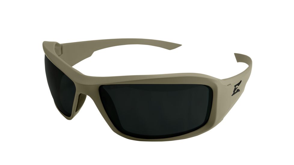 Edge Tactical Hamel Shooting Glasses, Ranger Green Thin Temple &quot; Soft-Touch Gray Frame /Polarized Smoke Lenses, Smoke, One Size TXH756-TT