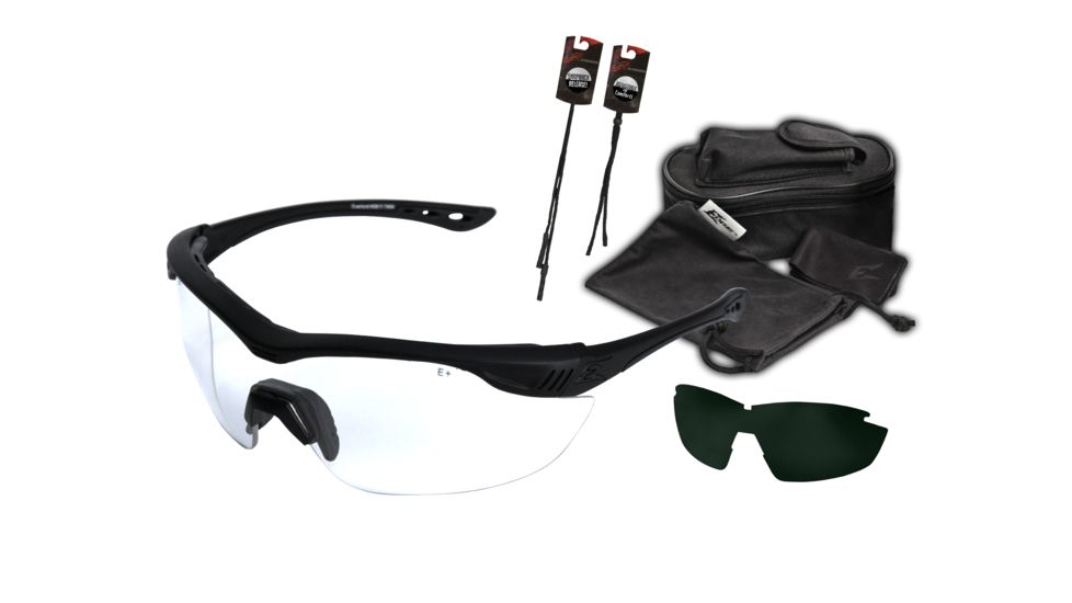 Edge Tactical Overlord 2-Lens Kit, Black Frame, Clear, G-15 Lens, HO2K-1
