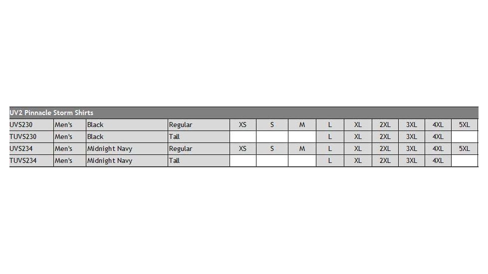 Elbeco UV2 Pinnacle Storm Shirt, Midnight Navy, 2XL, UVS234-2XL