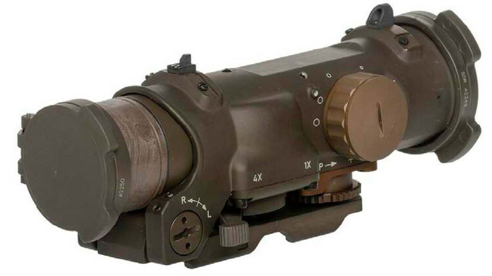 Elcan SpecterDR Rifle Scope w/Integral A.R.M.S. Picatinny Mount, 1-4x7.62mm, CX5395 Ballistic Reticle, FDE, DFOV14-T2