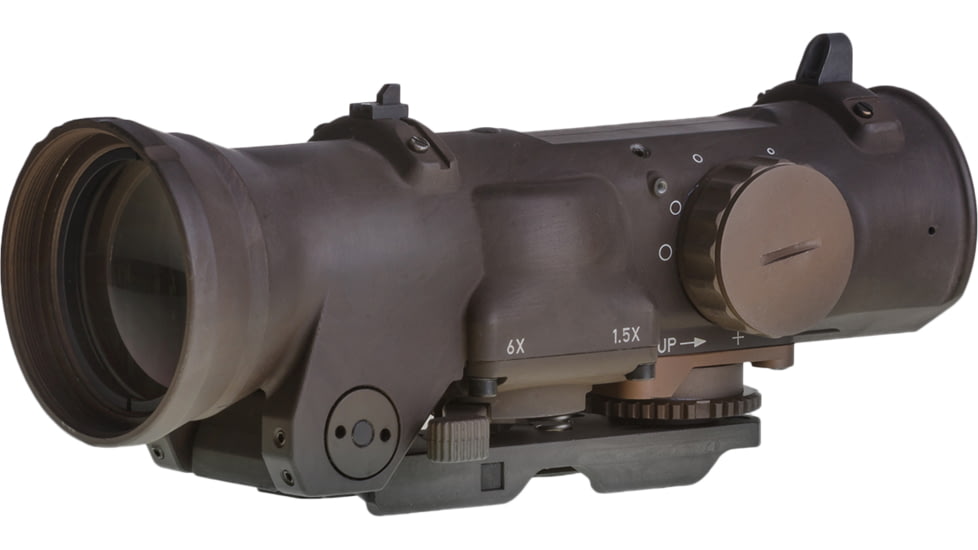 Elcan SpecterDR Rifle Scope w/Integral A.R.M.S. Picatinny Mount, 1.5-6x5.56mm, CX5455 Ballistic Reticle, FDE, DFOV156-T1