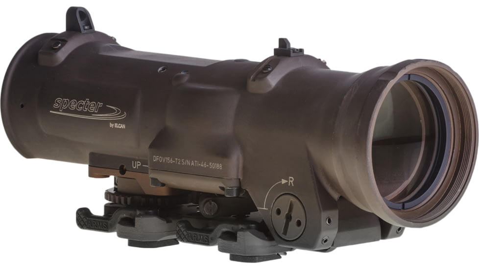 Elcan SpecterDR Rifle Scope w/Integral A.R.M.S. Picatinny Mount, 1.5-6x7.62mm, CX5455 Ballistic Reticle, FDE, DFOV156-T2
