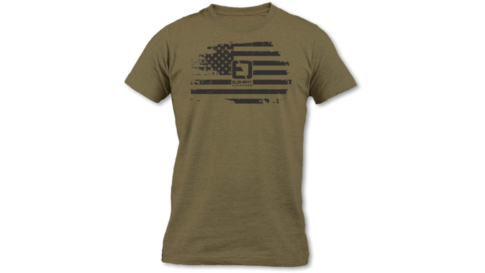 Element Outdoors Grunge Flag Short-Sleeve T-Shirt - Mens, Military Green, X-LARGE, SS-GFT-XL-MG