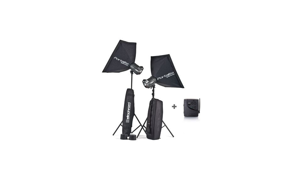 Elinchrom BRX 2 x 500W Head Portalite To Go Kit w/ Stands EL 20758KIT