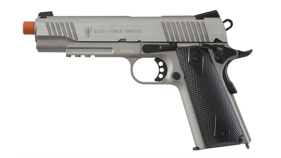 Elite Force 1911 TAC Gen3 CO2 Airsoft Pistol, Stainless Steel 2279556