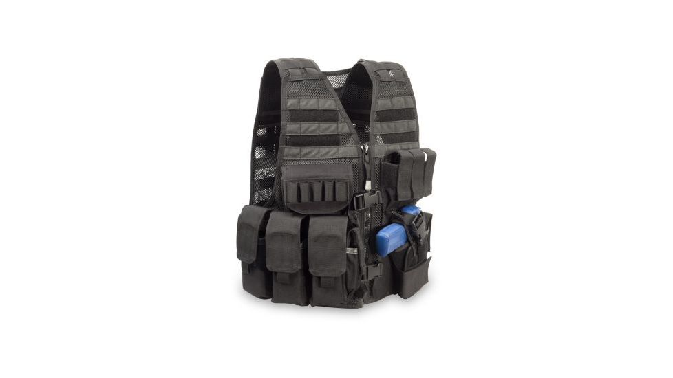 Elite Survival Systems MVP Commandant Tactical Holster Vest, Left Hand Holster, Black MVP030102-B