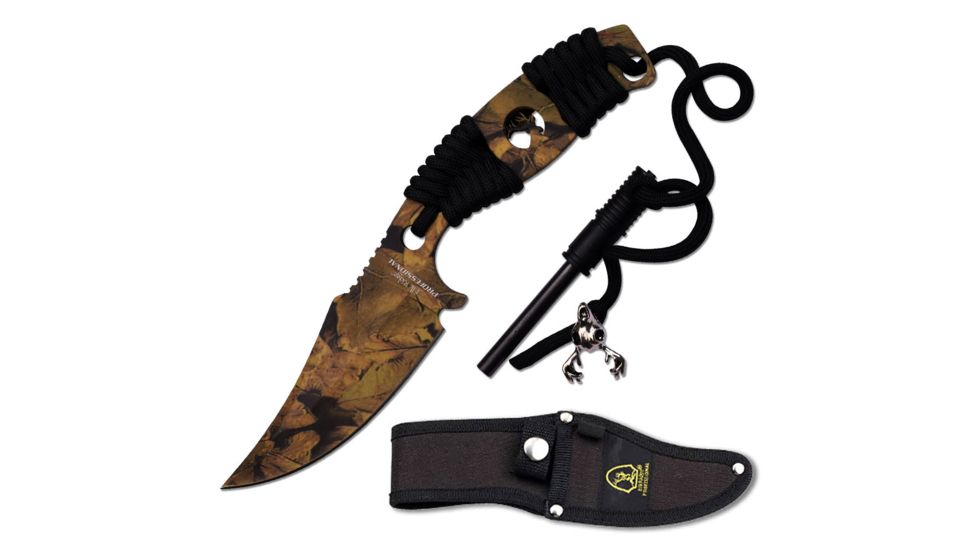 Elk Ridge Fixed Blade, 8in, Stainless Steel Blade, Full Tang Handle EP-20-01CA