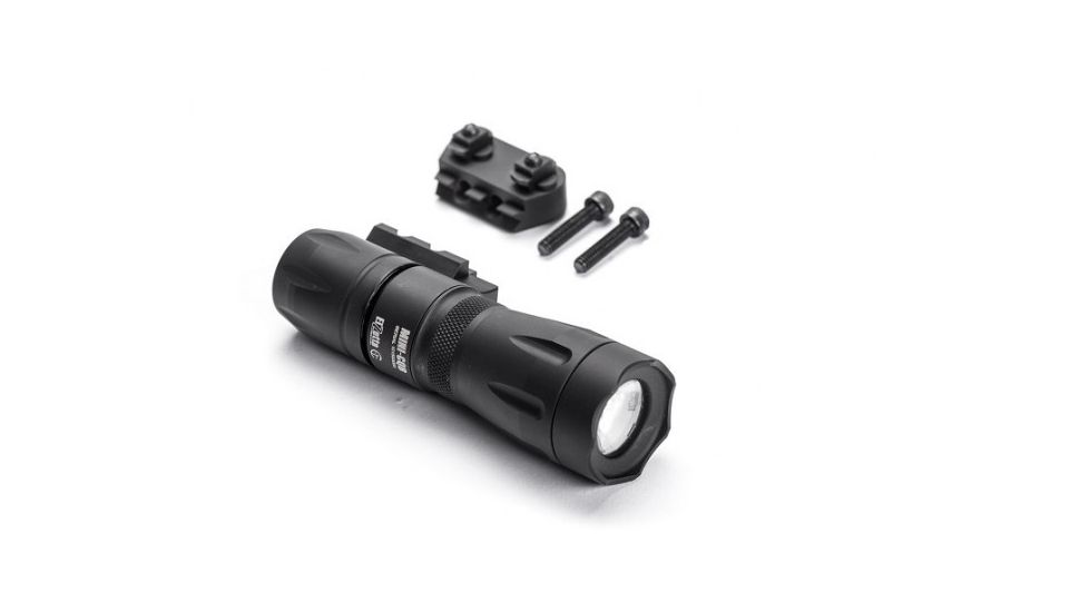 Mini-Cqb Modular Weaponlight,Black,375 Lumens w/High/Strobe Tailcap,Keymod/M-Lok Rail Attachment