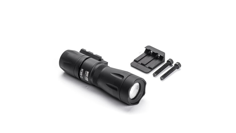 Mini-Cqb Modular Weaponlight,Black,375 Lumens w/High/Strobe Tailcap,M1913 Rail Attachment