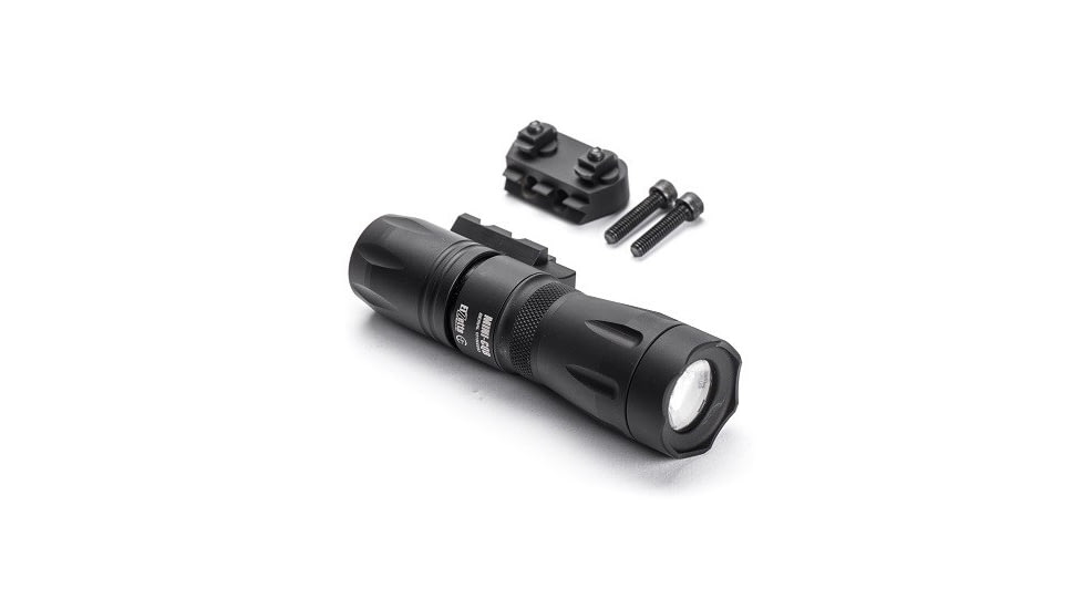 Mini-Cqb Modular Weaponlight,Black,375 Lumens w/Rotary Tailcap,Keymod/M-Lok Rail Attachment