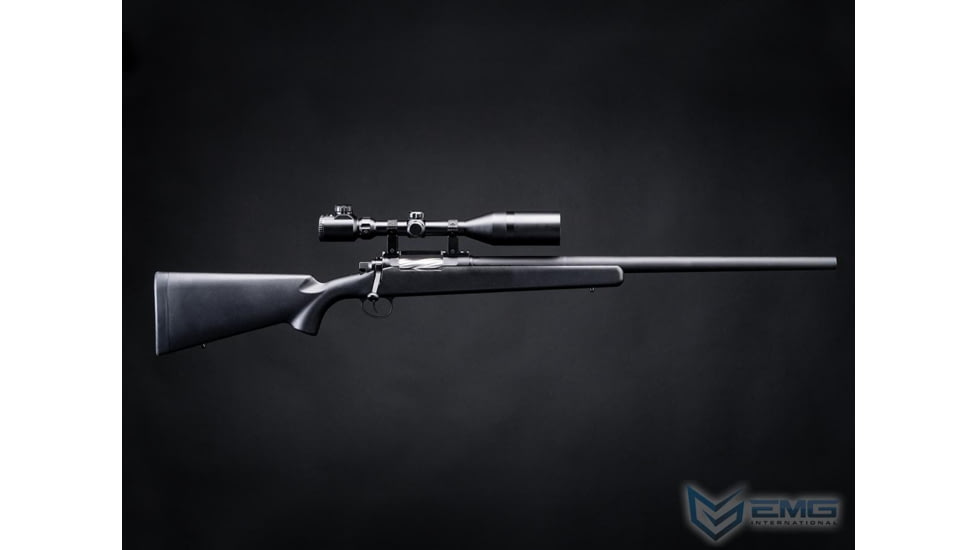 EMG Barrett Fieldcraft Airsoft Precision Bolt-Action Sniper Rifle with Featherweight Zero Trigger, Blackout, BF-B