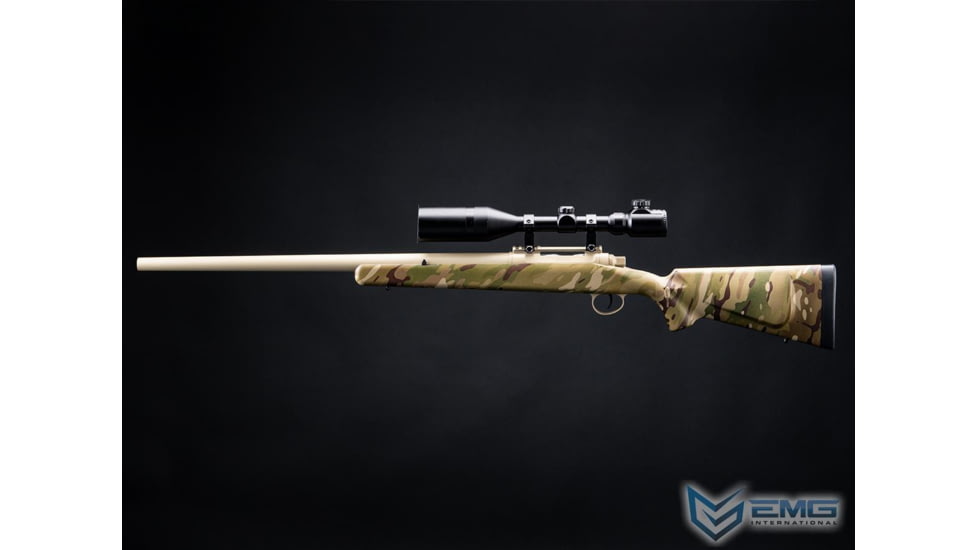EMG Barrett Fieldcraft Airsoft Precision Bolt-Action Sniper Rifle with Featherweight Zero Trigger, Multicam, BF-MC