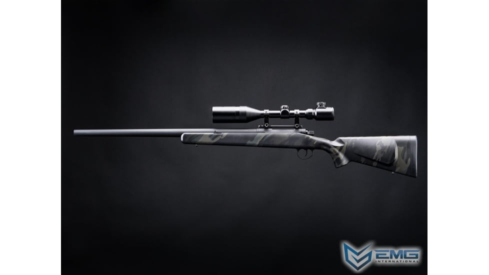 EMG Barrett Fieldcraft Airsoft Precision Bolt-Action Sniper Rifle with Featherweight Zero Trigger, Multicam Black, BF-BKMC