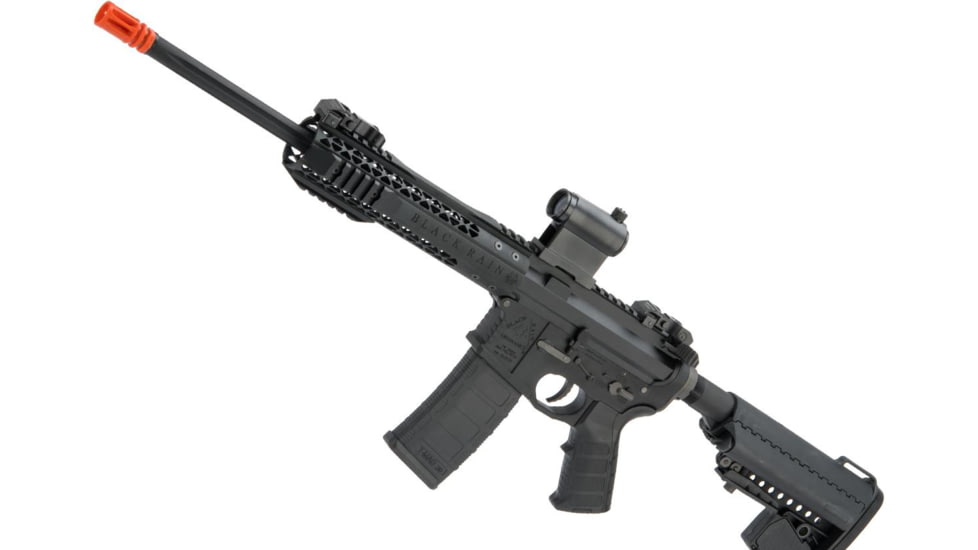 EMG Black Rain Ordnance BRO SPEC15 Licensed AR-15 Airsoft AEG Rifle, CQB, Black, Large, KA-EMG-AG-197-BK