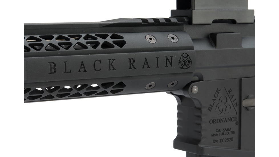 EMG Black Rain Ordnance BRO SPEC15 Licensed AR-15 Airsoft AEG Rifle, Shorty, Black, Large, KA-EMG-AG-233-BK