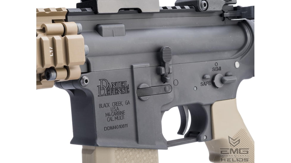 EMG Helios Daniel Defense Licensed MK18 Airsoft AEG Rifle, EDGE Series, Black/Tan, SA-E19 DD- HT