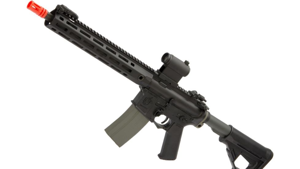 EMG Helios Knights Armament Licensed SR-16E Mod2 MLOK Airsoft AEG Rifle, Carbine, Black, Large, AR-071E