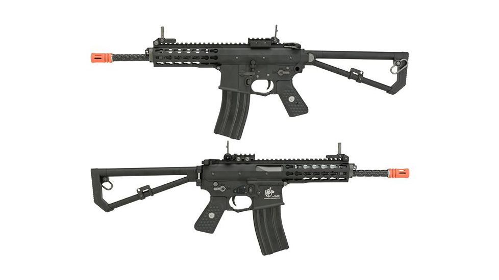 EMG Knights Armament Airsoft PDW M2 Gas Blowback Airsoft Rifle, 400FPS, Co2 Magazine, Black, Large, GR-KAA-PDW-L-BK-CO2