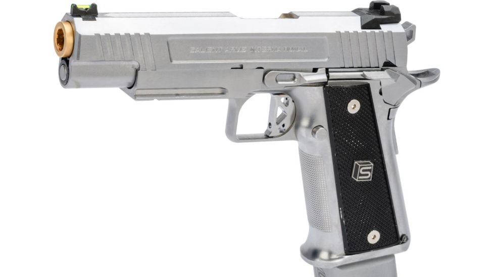EMG Salient Arms International 2011 DS Full Auto Select Fire GBB Pistol, 5.1 Green Gas, Silver, Medium, GP-SAI-DS0101-FA