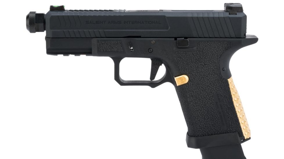 EMG Salient Arms International Blu Compact Airsoft Training Weapon, CO2 Mag, Black, Medium, GP-SAI-BLUC-GG