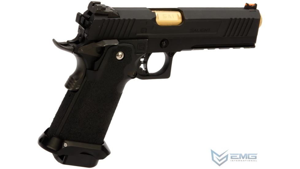 EMG Salient Arms International RED Hi-Capa Training Weapon, Aluminum Select Fire, CO2, Black, SA-RD0250