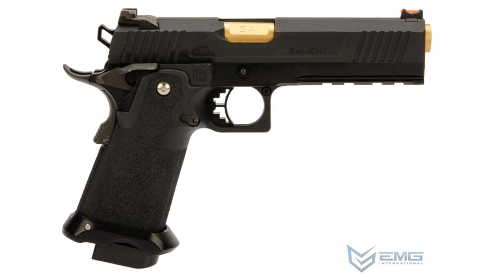 EMG Salient Arms International RED Hi-Capa Training Weapon, Aluminum Select Fire, CO2, Black, SA-RD0250