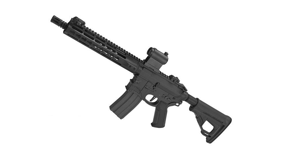 EMG Sharps Bros Hellbreaker Licensed Full Metal Advanced M4 Airsoft AEG Rifle, 10in SBR, Black, Large, M4-SB10-BK