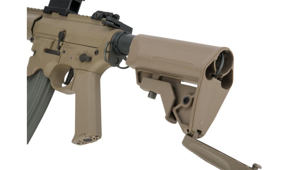 EMG Sharps Bros Overthrow Licensed Advanced M4 Airsoft AEG Training Rifle, 8in PDW, Dark Earth, Large, M4-SB-OT-S-DE