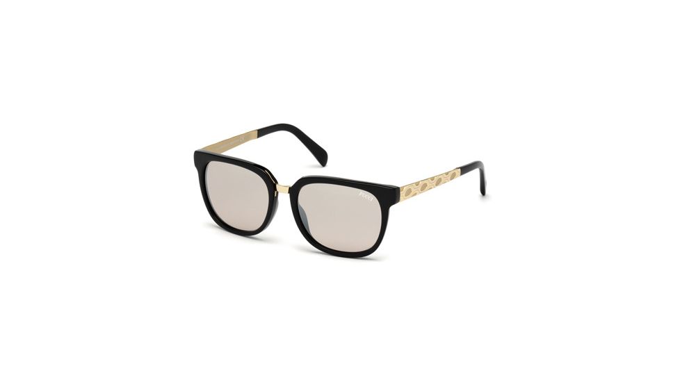 Emilio Pucci EP0001 Sunglasses - Shiny Black Frame Color, Gradient Smoke Lens Color